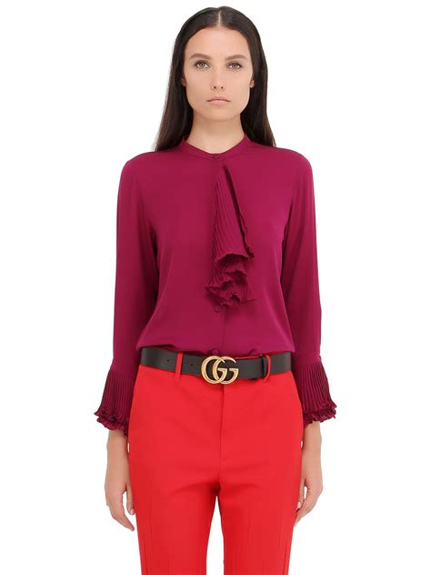 gucci purple blouse|gucci blouses for women.